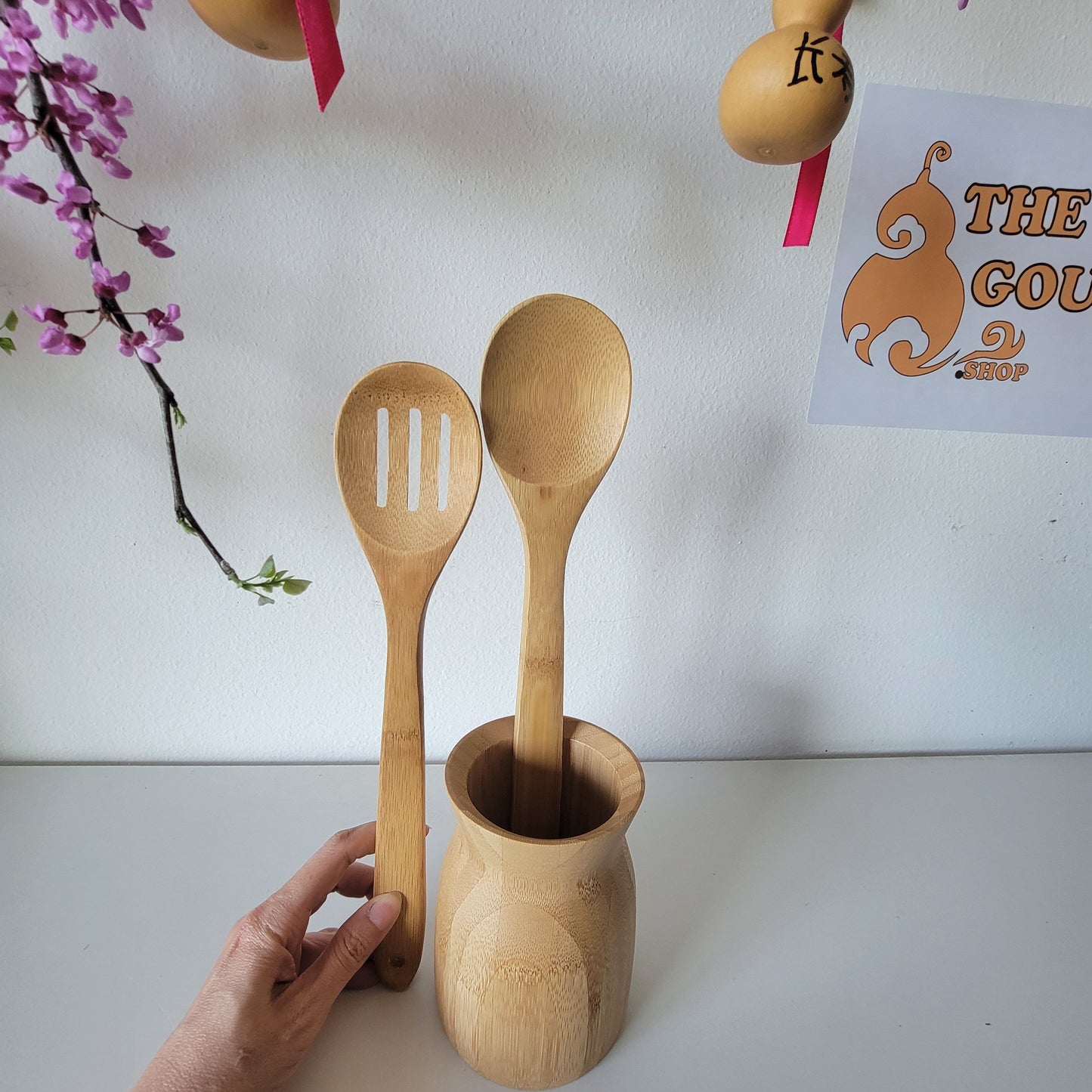 Eco Kitchen Organizer, Bamboo Kitchen Holder, Bambo Vase