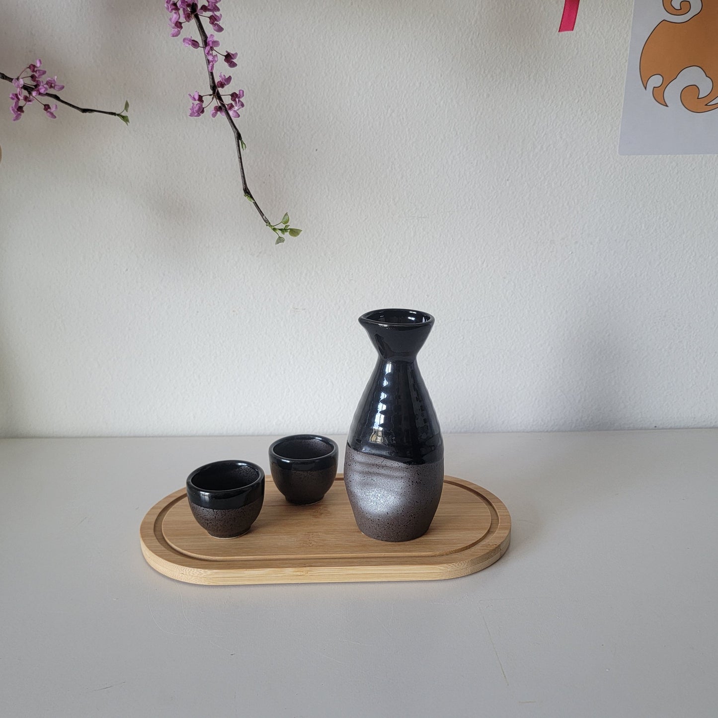 Japanese style ceramic Tokkuri Sake set, Sake Set Japanese, Japanese Sake Bottle And Cup, NC013