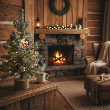 Personalized Pewter Snowflake Ornament, Holiday Ornament, OP011