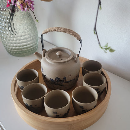 Blue Lotus Ceramic Tea Set, Chinese tea set, Tea Gift set, NC024