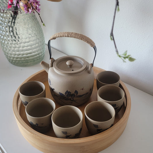 Blue Lotus Ceramic Tea Set, Chinese tea set, Tea Gift set
