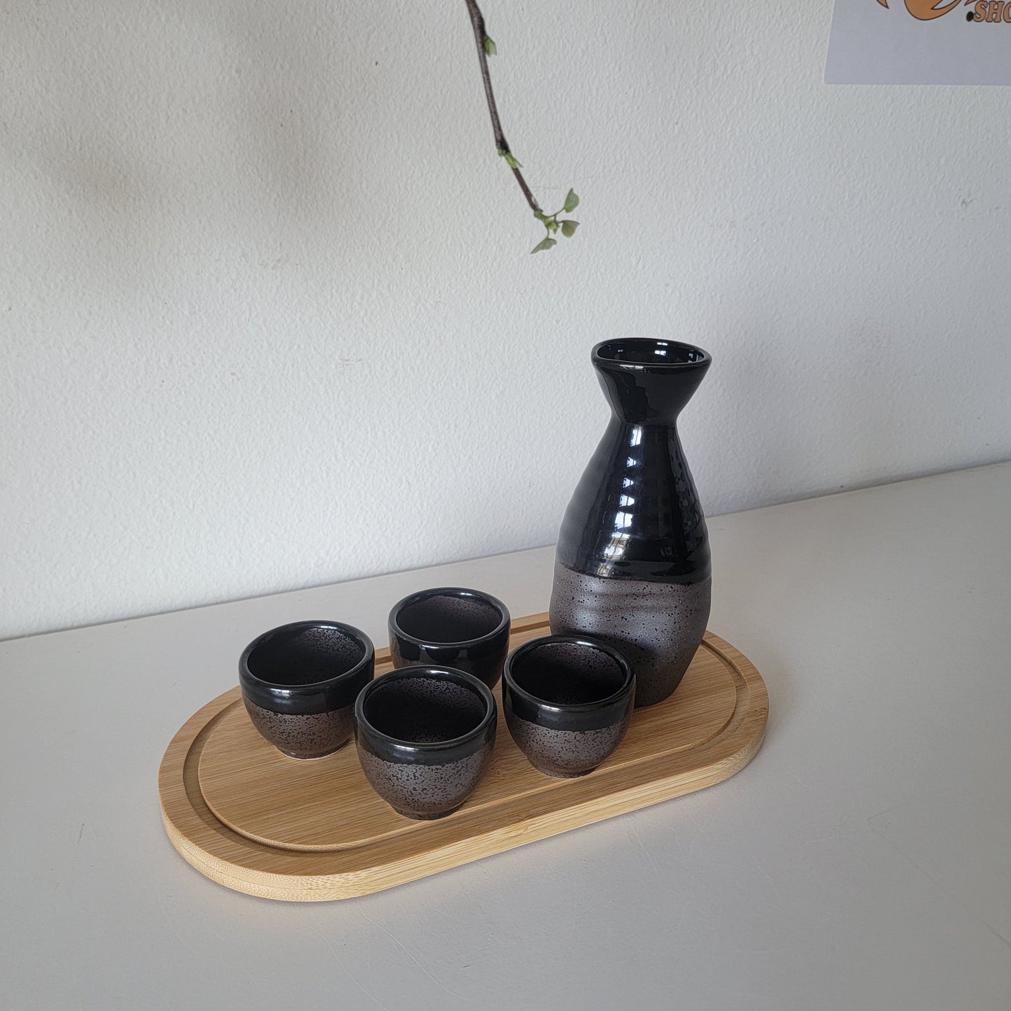 Japanese style ceramic Tokkuri Sake set, Sake Set Japanese, Japanese Sake Bottle And Cup, NC013