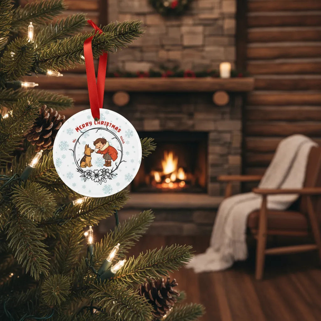 Personalized Christmas Acrylic Ornament, Custom Photo Christmas Ornament, Holiday Acrylic Ornament, OP004