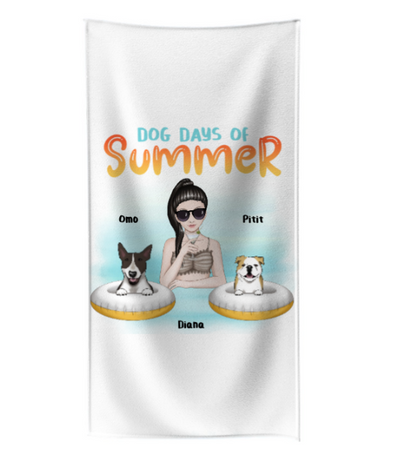 Women’s Summer Beach Towel - with your Dog(s), OP002