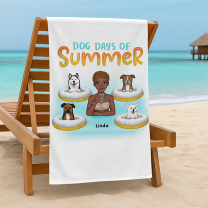 Women’s Summer Beach Towel - with your Dog(s), OP002