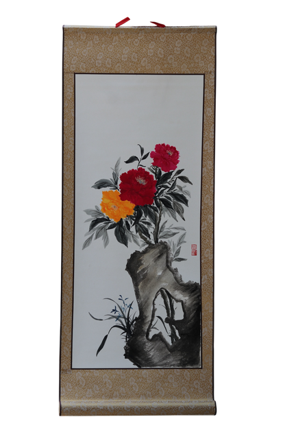 Ink Wash Painting - by Nguyen Gia Hy, Wall Paintings, Flower Painting, Traditional Painting, OA001