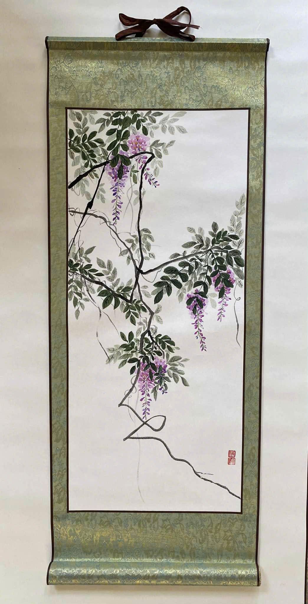 Ink Wash Painting - by Nguyen Gia Hy, Wall Paintings, Flower Painting, Traditional Painting, OA001