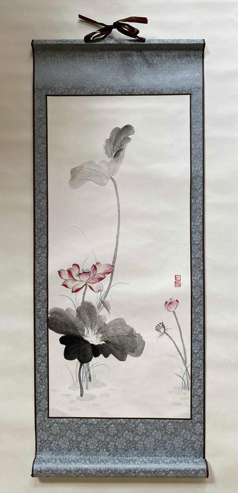 Ink Wash Painting - by Nguyen Gia Hy, Wall Paintings, Flower Painting, Traditional Painting, OA001