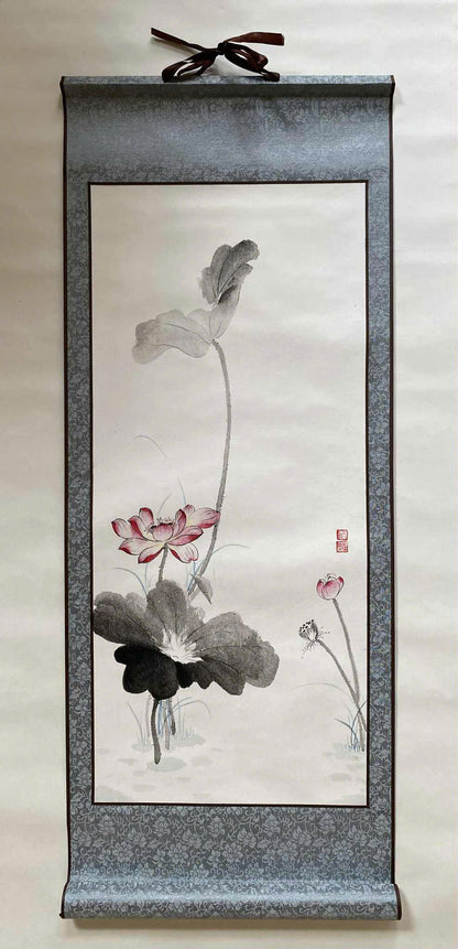 Ink Wash Painting - by Nguyen Gia Hy, Wall Paintings, Flower Painting, Traditional Painting, OA001