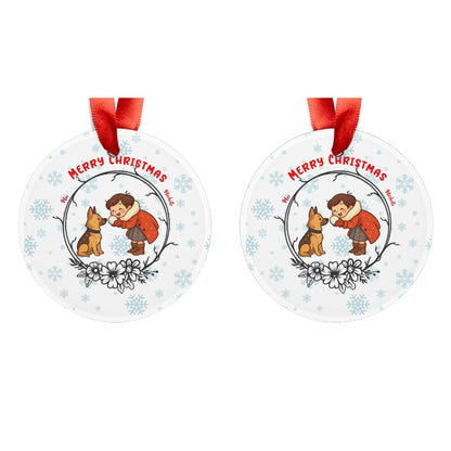 Personalized Christmas Acrylic Ornament, Custom Photo Christmas Ornament, Holiday Acrylic Ornament, OP004