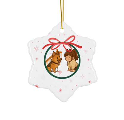 Personalized Christmas Ceramic Ornament, Custom Photo Christmas Ornament, OP001