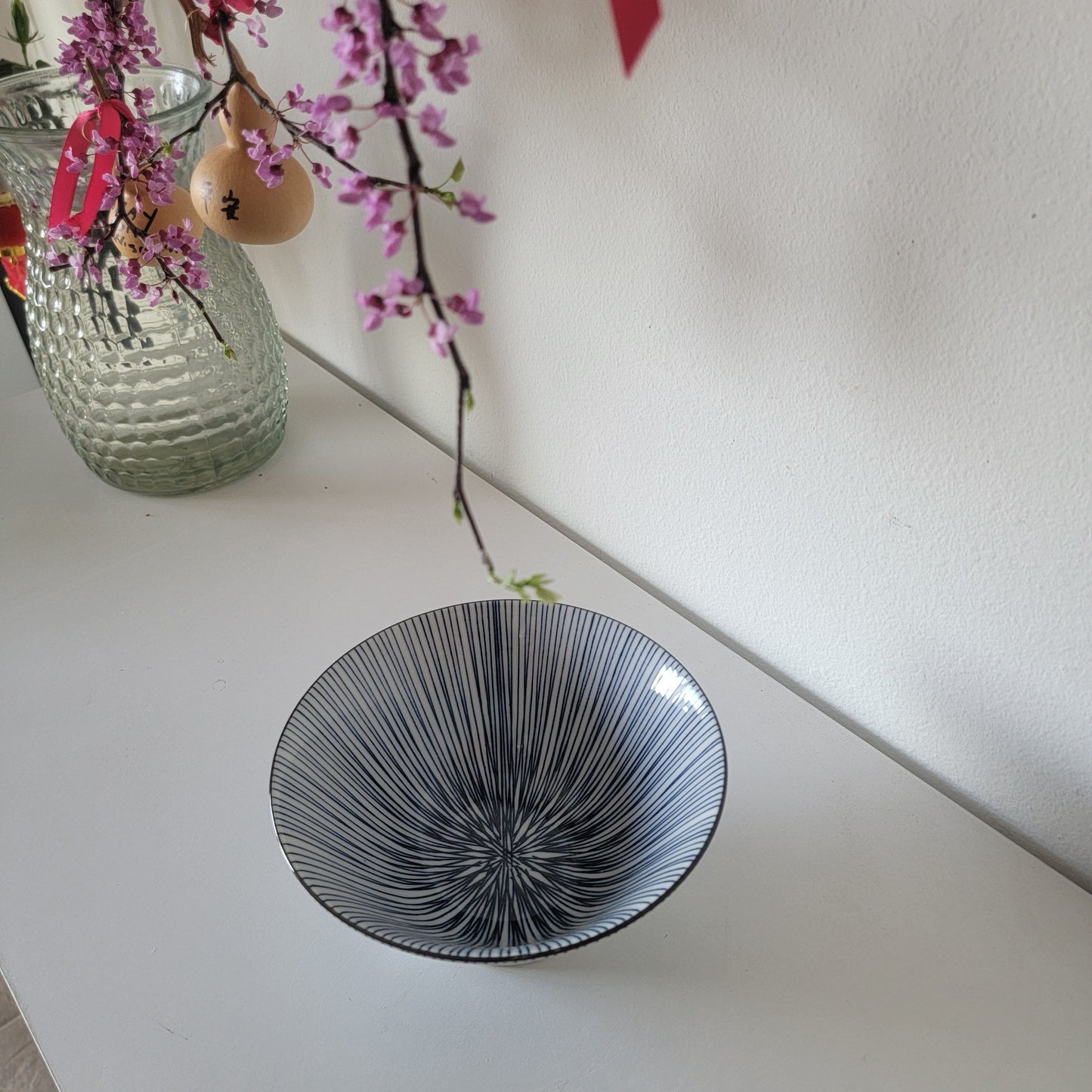 Tokusa Patterned Ceramic Ramen Bowl, Rice Bowl, Ramen Bowl, Udon Bowl, Noodle Bowl, NC012