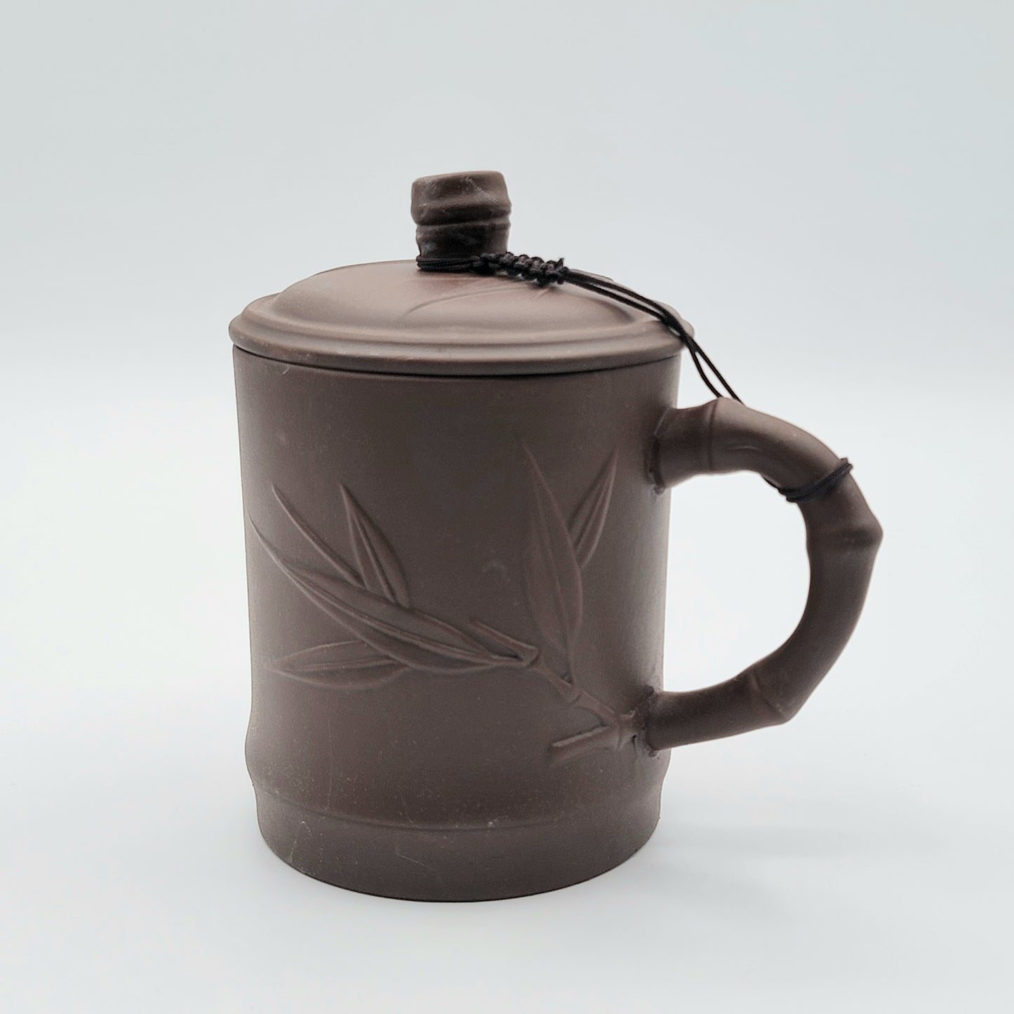 Yixing Zisha Clay Mug – Bamboo & Lotus Motifs, Clay Chinese, Tea Cup, Coffee Cup, Chinese Style Tea Mug, NC003