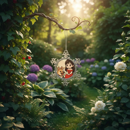 Personalized Pewter Snowflake Ornament, Holiday Ornament, OP011